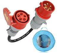 DARKGUARD Adaptador CEE 32A Macho a 16A Hembra 5 Polos para Vehículos Eléctricos, 400V 32A Enchufe Conector CEE de 16A Acoplamiento, Cable H07RN-F 5G 2.5mm²