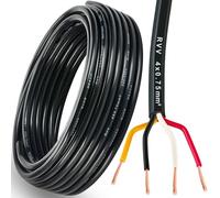 DARKGUARD Cable de Remolque 4 Polos 0,75mm², Cable Eléctrico para Vehículo 20M, 12V/24V Cables de 4 núcleos para Pilotos Remolque Caravanas Luces LED, 4 Hilos Cableado Pared Delgada