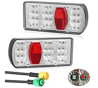 DARKGUARD Kit Luces Remolque Traseras Sumergibles 12V 24V Pilotos Led Traseros Remolque Homologados E57 con Conector Bayoneta 5 Pines Para Coche, Caravana, Camion, Tractor, Remolque Agricola