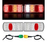 DARKGUARD Luces de Remolque 12V/24V Pilotos Traseros Led 7Funciones | IP65 Sumergibles E57 Homologados | Conector Bayoneta 5 Pines para Caravana, Camión, Remolque Agrícola