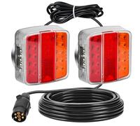 DARKGUARD Luces Remolque Iman Led con Cable de 7,5 m y Enchufe de Remolque 7 Pines Kit Cableado Luces Remolque Magneticas 12V 24V para Placa de Iluminación de Remolque y Barco ECE IP67 Homologados