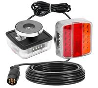 DARKGUARD Luces Remolque Magneticas LED Cuadrado 12V/24V Pilotos de Remolque 7 Pines con Iman y Cableado 7,5 m, Homologados E4, IP67 Impermeable, 5-en-1 para Remolques Camións Caravanas Tractors