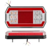 DARKGUARD Luces Traseras LED de Remolque 12V/24V Homologadas E9 - IP67 Impermeables Pilotos Traseros Luz Trasera de Freno Intermitente Posición con Reflector para Remolques, Camiones y Tractores