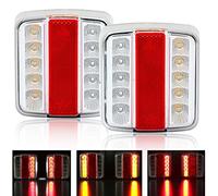 DARKGUARD Luces Traseras para Remolque LED,2pcsLuces Traseras Remolque led 12v 5 Funciones, Pilotos Traseros Remolque led 12v Caravan Camion Impermeable para Coche Van Homologados