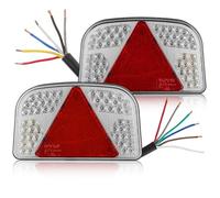 DARKGUARD Luces Traseras Remolque Impermeable Universales Luz Trasera LED Pilotos Trasero Camión 7 Funciones Integrada Luz de Freno, Luz de Posición, Luz de Matrícula - Homologados E-Mark