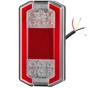 DARKGUARD Luz Trasera LED de Remolque 12V/24V Homologada E9 - IP67 Impermeable Piloto Trasero Luz Trasera de Freno Intermitente Posición con Reflector para Remolques, Camiones y Tractores