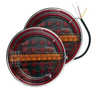 DARKGUARD Pilotos Led Remolque Homologados Pilotos Traseros Remolque 12V 24V Redondo Luces Remolques Funciones Luz de Freno de Intermitentes de Piloto Posicion IP67 Sumergibles ECE