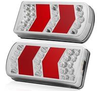 DARKGUARD Pilotos Traseras Led Remolque Homologado 12V 24V Luces Traseros Faros Led Remolque de Caravana y Camion, Luz de Antinieblas/Intermitentes/Matrícula/Marcha-Atras con Reflector ECE IP67