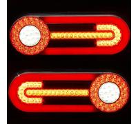 DARKGUARD Pilotos Traseros Remolque 9-30v Led Homologado,Sumergible 7Funciones 2pcs Kit Luces Traseras Piloto Trasero Remolque Camión Van Caravan 24v,Pilotos Traseras Remolque Tractor Impermeable