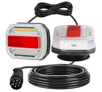 DARKGUARD Pilotos Traseros Remolque Iman 12V 24 V Pilotos Led Remolque con Cable,Kit Luces Remolque Iman con Enchufe 7 Pines & 7.5m Cableado para Remolques Camion Tractor ECE IP67 Homologados