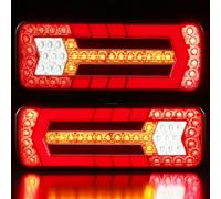 DARKGUARD Pilotos Traseros Remolque Led 10-30v,Impermeable Homologado 6Funciones Kit Luces Traseras de Remolque Led,2pcs Pilotos Tractor Camion 24v con Luces Antiniebla de Marcha Atrás