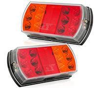 DARKGUARD Pilotos Traseros Remolque led,12/24v Homologado E 2piezas Luces Traseras para Remolque Led, Pilotos Traseras Remolque de 4Funciones Luz de Matrícula Placa para Camion Caravan Impermeable