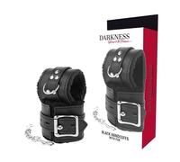 Darkness! Esposas BDSM Bondage forradas en piel premium negra 150 g