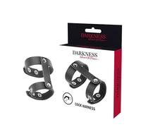 Darkness Bondage DARKNESS ANILLO PENE Y TESTICULOS AJUSTABLE LEATHER 10 g