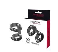 Darkness Bondage DARKNESS ANILLO PENE Y TESTICULOS AJUSTABLE LEATHER 10 g