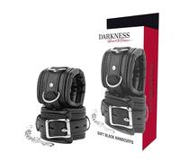 Darkness! Esposas Bondage BDSM acolchadas negras 150 g