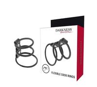 Darkness! Set de 3 anillas para el pene flexible 30 g