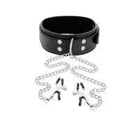 DARKNESS - COLLAR CON PINZAS PARA PEZONES NEGRO