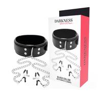 DARKNESS Collar Con Pinzas Para Pezones Negro - Diseño Elegante Para Estimulación Sensorial