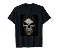 Darkness Knows My Name Hooded Skull Quote Gothic Horror Camiseta