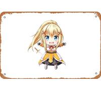 Darkness Konosuba God'S Blessing On This Wonderful World!! Póster de anime Konosuba para decoración de pared del hogar, letrero de metal retro de 20 x 30 cm