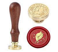 Darkness - Sello de cera para sellar la mano del diablo y el corazón, sello sellado de vísceras que gotean sangre, cabeza de sello de latón de 25 mm con asa para sobre, Halloween