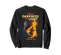 Darkness To Light Christian Gothic 1 Pedro 2:9 Versículo de la Biblia Sudadera