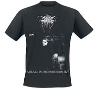 Darkthrone A Blaze In The Northern Sky Hombre Camiseta Negro XL 100% algodón Regular