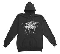 Darkthrone - Sudadera con capucha y cremallera (talla XL), color negro