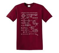 Darkwear Camiseta con texto en inglés "The Answer to Life and Everything", regalo divertido para el día del padre, Camiseta granate con estampado blanco, XXL