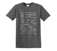 Darkwear Camiseta con texto en inglés "The Answer to Life and Everything", regalo divertido para el día del padre, Camiseta gris con estampado blanco, L