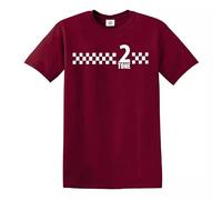 Darkwear Camiseta de 2 tonos de SKA Records The Specials Retro Music Camiseta Northern Soul Reggae, Camiseta granate con estampado blanco, M