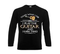 Darkwear Camiseta divertida de manga larga para hombre con texto en inglés "That's What I Do, I Play Video Games", De Manga Larga Negro, XXL