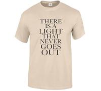 Darkwear Camiseta Morrissey con texto en inglés "There is A Light The Smiths" para hombre, talla S a 5XL, Camiseta de arena con estampado negro, XL