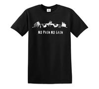 Darkwear Motocicleta y amante de la diversión | Camisetas de broma | Novedad | Bike Rider | Camisetas divertidas, Sin dolor, sin ganancia, L