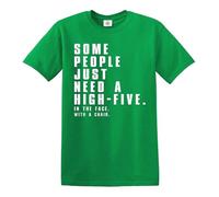 Darkwear Some People Just Need Funny Adult Humor Joke - Camiseta para hombre, Camiseta verde irlandesa con estampado blanco, M