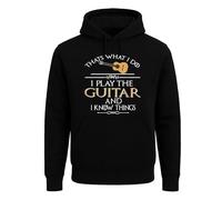 Darkwear Sudadera divertida con capucha para hombre con texto en inglés "That's What I Do, I Play Video Games", Negro, XXL