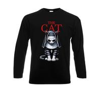 Darkwear The Cat Humor Cat Lover - Camiseta de manga larga para hombre, De Manga Larga Negro, M