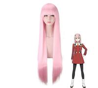 Darling In The Franxx 02 Cosplay Pelucas Cero Dos Pelucas 100cm Largo Rosa Pelo sintético Perucas Cosplay Peluca + Gorra de peluca