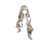 Darling In The Franxx 556 Cosplay peluca para mujer 90 cm largo rizado pelo sintético Kukuro peluca japonesa Anime fiesta de disfraces peluca gris Darling In The Franx Kokoro