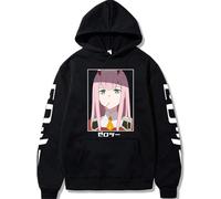 Darling In The FRANXX Cartoon Avatar Print Zero Two Hoodie, Spring Autumn Boys & Girls Casual Hoodie, Classic Long Sleeve Hoodie Cosplay Costume Oversize(XX-Large)
