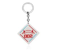 Darling in the Franxx Zero Two 02 Headwear Anime Llavero Acrílico Dibujos Animados Collar Colgante Bolsa Accesorios de Ropa Regalo para Animé Fans y Niños, Llavero 1, 6 cm