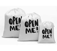 Darling Souvenir Blanca Fiesta de Navidad Me Aire Libre se Hace con cordón Las Bolsas Bolsitas 15 Piezas