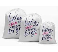 Darling Souvenir Blanca Hold Me Close Y Nunca Cesar Fiesta Favor de la Boda Bolsitas Bolsas de la joyería 15 Piezas