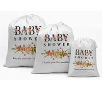 Darling Souvenir Usted Blanca bebé Fiesta Favor de la Ducha Bolsas de cordón Bolsas de 15 Piezas Gracias