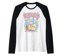 DARLING YOU ARE MY BUTTER HALF lindo diseño para parejas amorosas Camiseta Manga Raglan