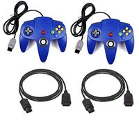 DARLINGTON & Sohns 2 mandos azules para Nintendo 64 N64 Joystick Azul Gamepad Joypad + Extensión Extensión Extensión Gamepad