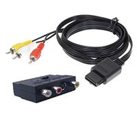 DARLINGTON & Sohns Cable Scart TV para SNES Super Nintendo N64 GC Game Cube + Adaptador Scart 3-Chinch Cable de TV Cable de imagen