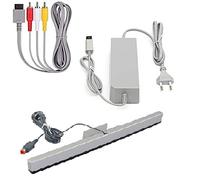 DARLINGTON & Sohns - Kit de cables para Nintendo Wii, con cable de carga, fuente de alimentación y cable de TV SV, barra de sensor, adaptador de CA