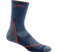 Darn Tough, Light Hiker (#1972), lana merino, micro tripulación, ligeros, acolchados para senderismo para hombre, azul vaquero, 11